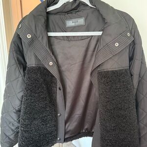 Blank NYC Charcoal Quilted Puffer Jacket
